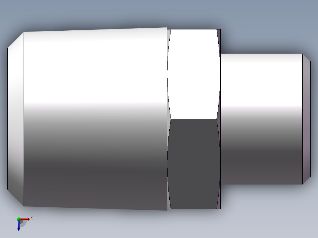 美制锥螺纹、1CN-16-08俯视图