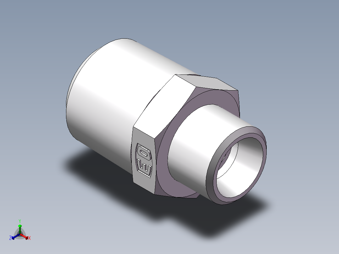 美制锥螺纹、1CN-16-08正等轴测图