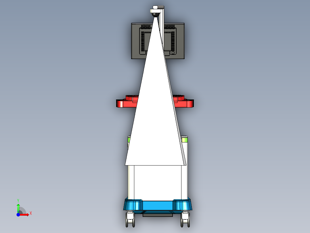 按摩机器人3D模型前视图