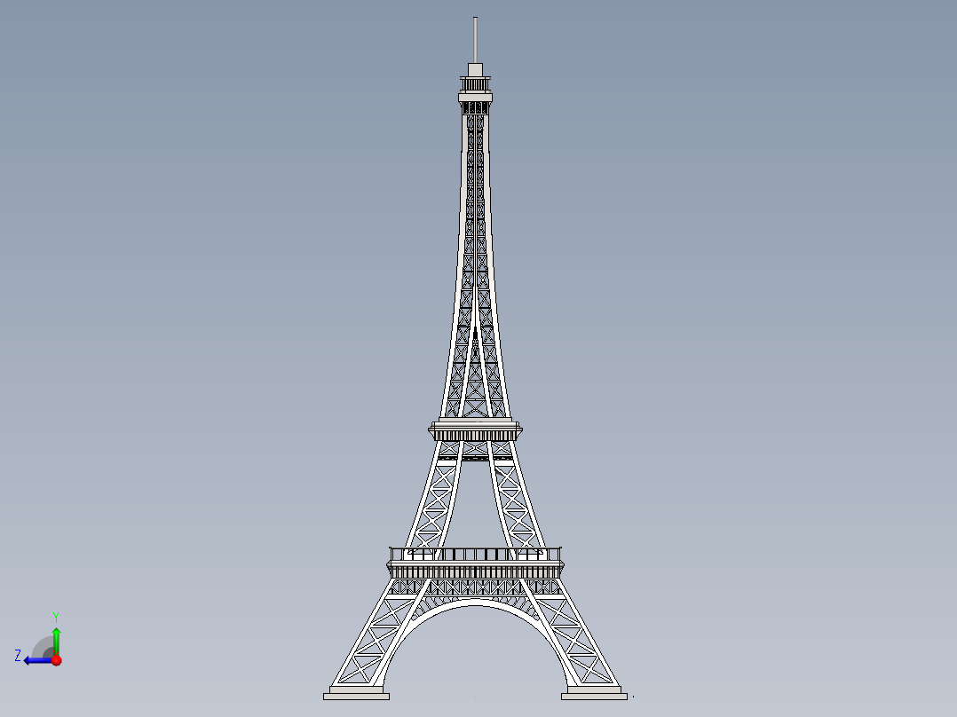 埃菲尔铁塔右视图