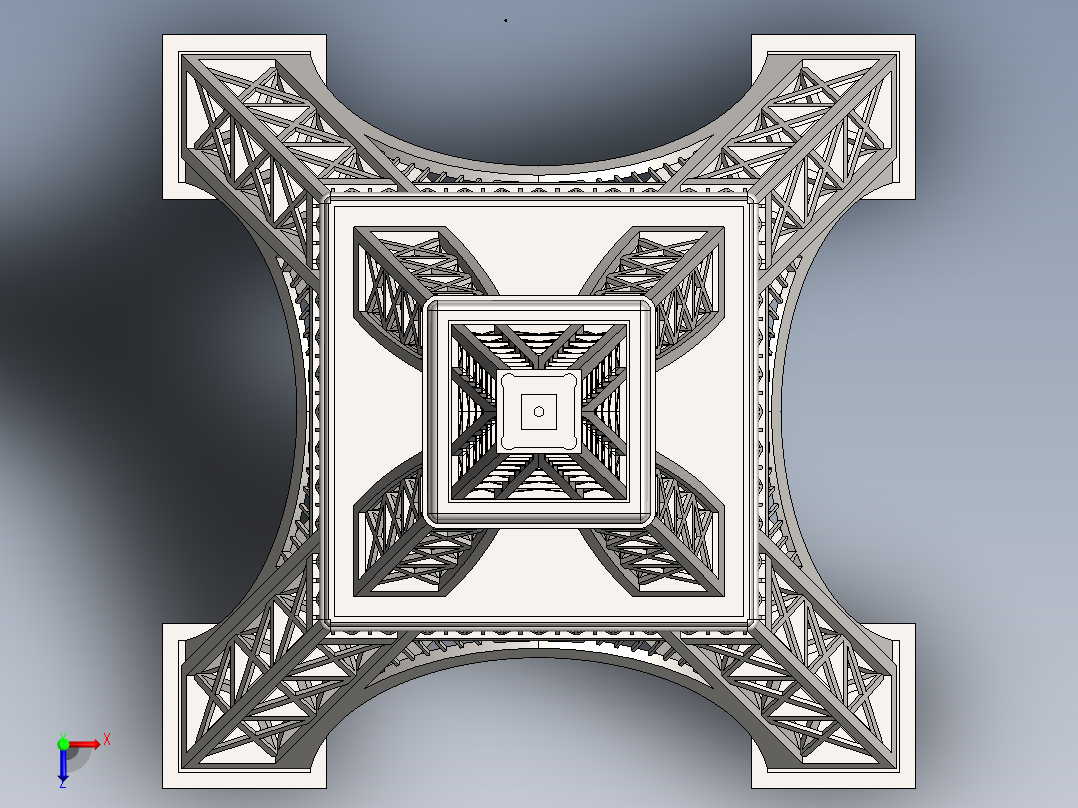 埃菲尔铁塔俯视图