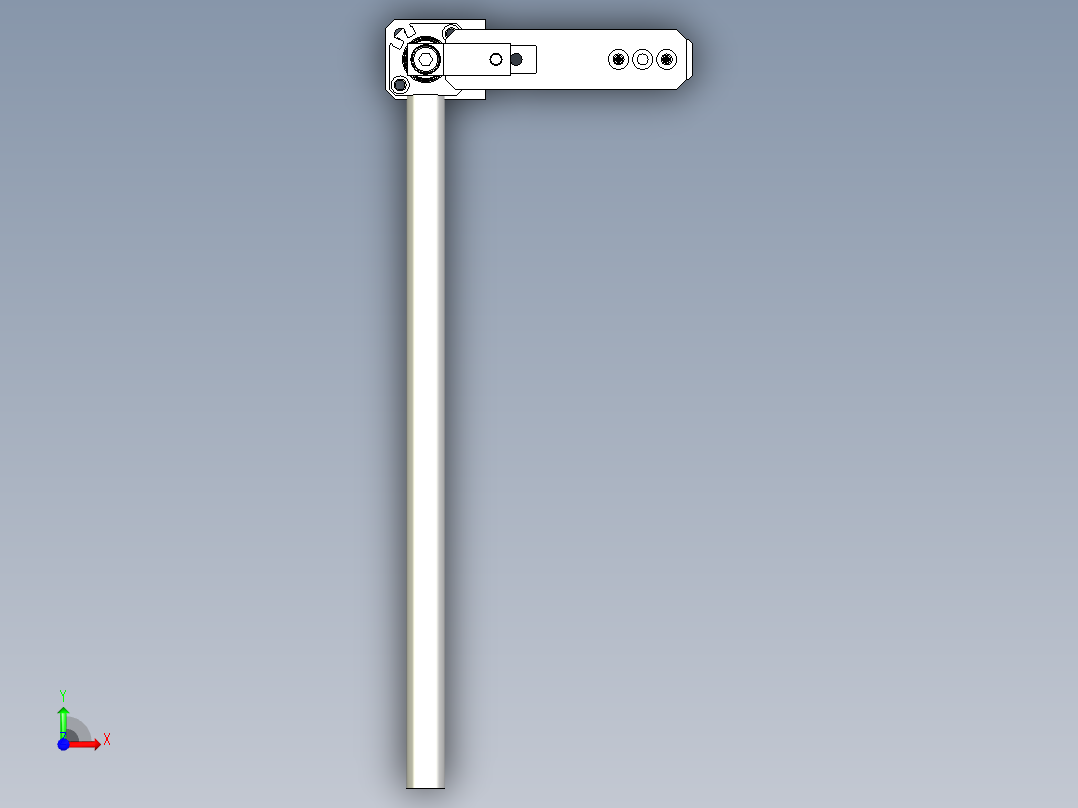 旋转气缸下压机构 固定机构前视图