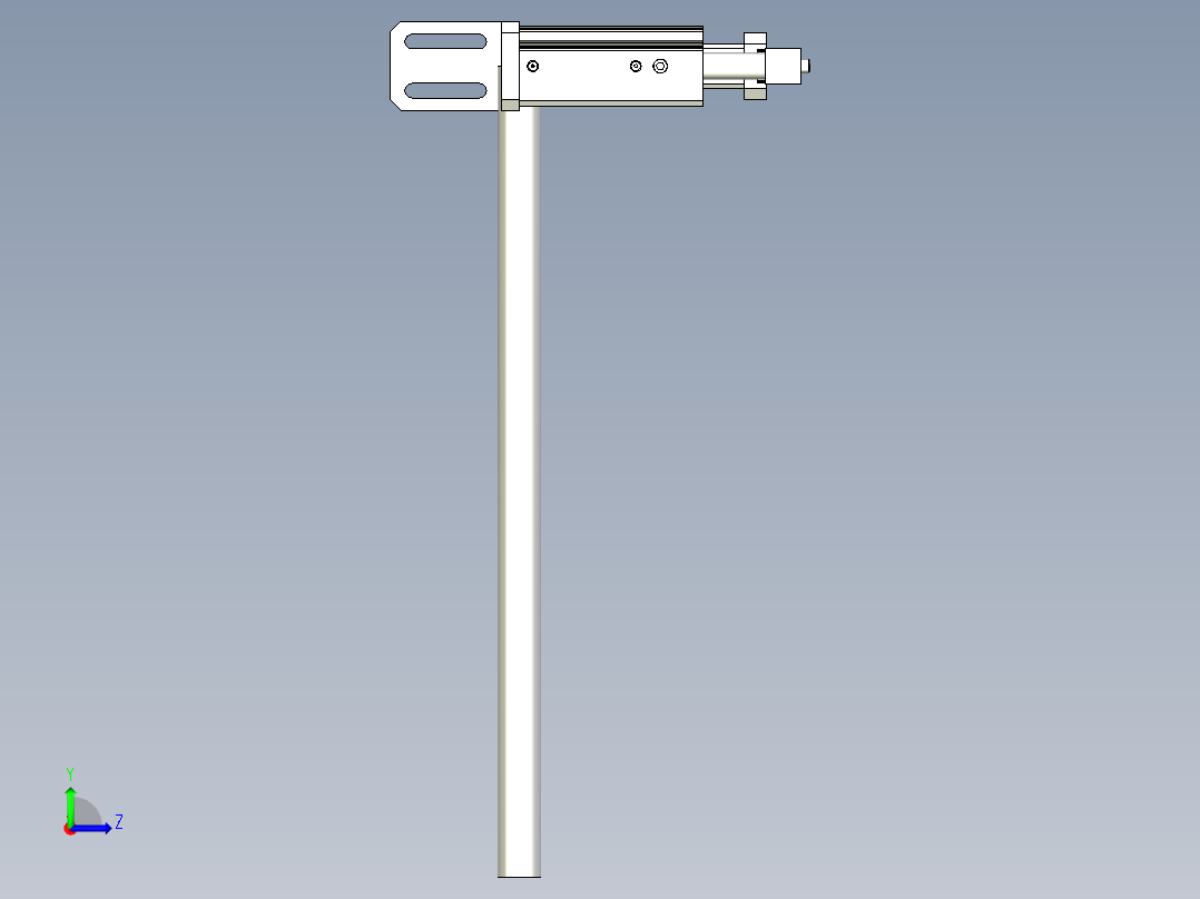 旋转气缸下压机构 固定机构左视图