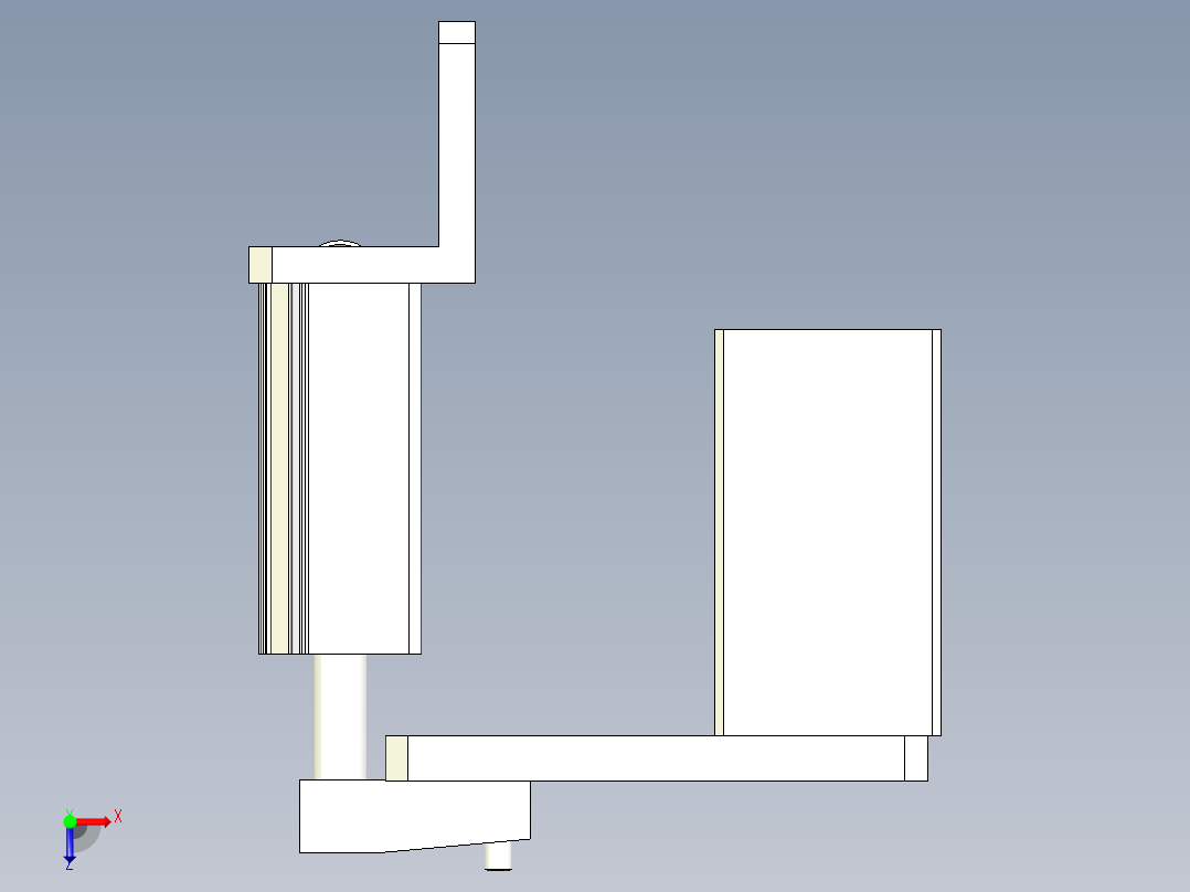 旋转气缸下压机构 固定机构俯视图