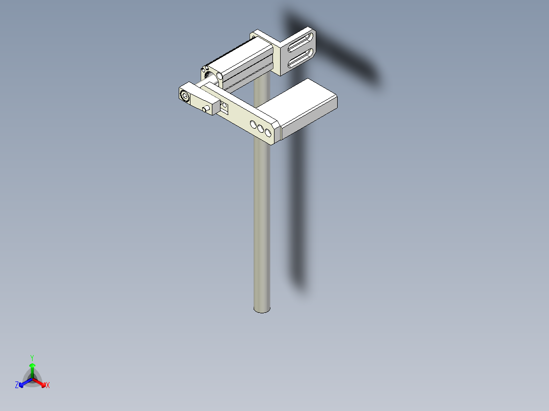 旋转气缸下压机构 固定机构正等轴测图