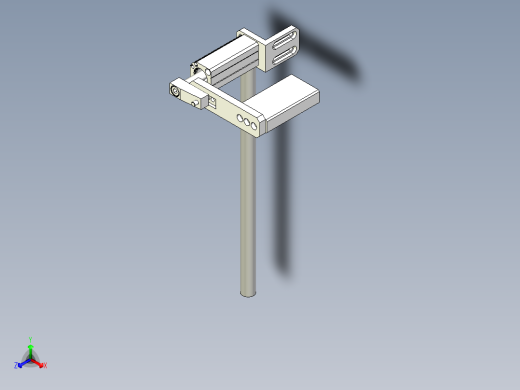 旋转气缸下压机构 固定机构正等轴测缩略图
