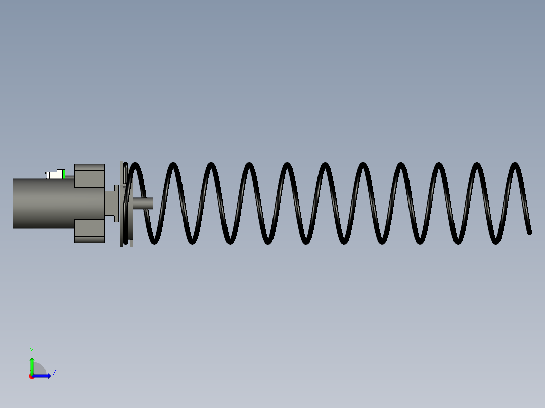 自动售卖机——小电机+弹簧左视图