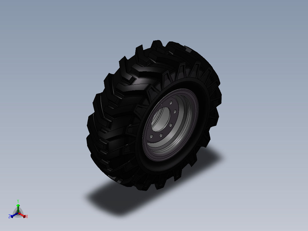 挖掘机的前轮  STP