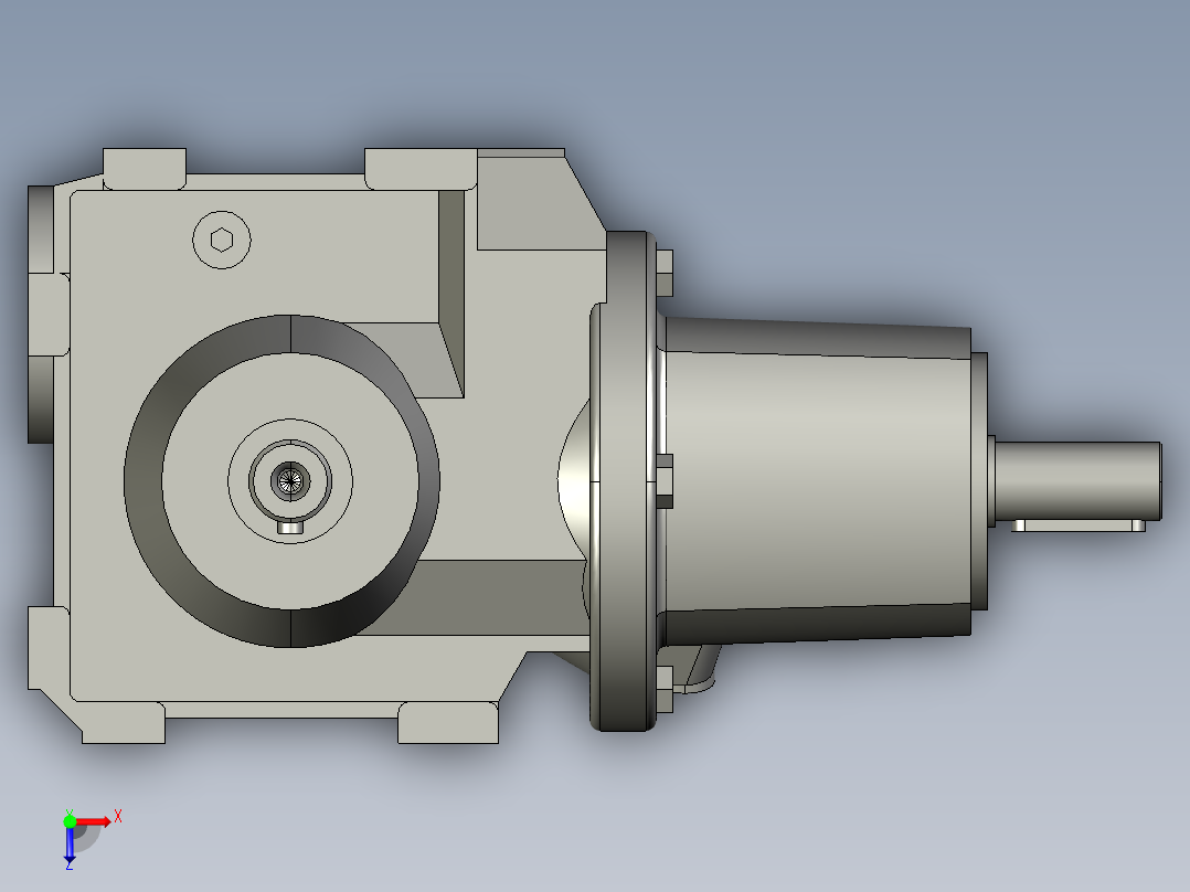减速电机S37AD2俯视图