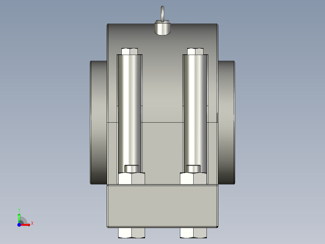 GBT7813-2008四螺柱立式轴承座SD3134TS前视图