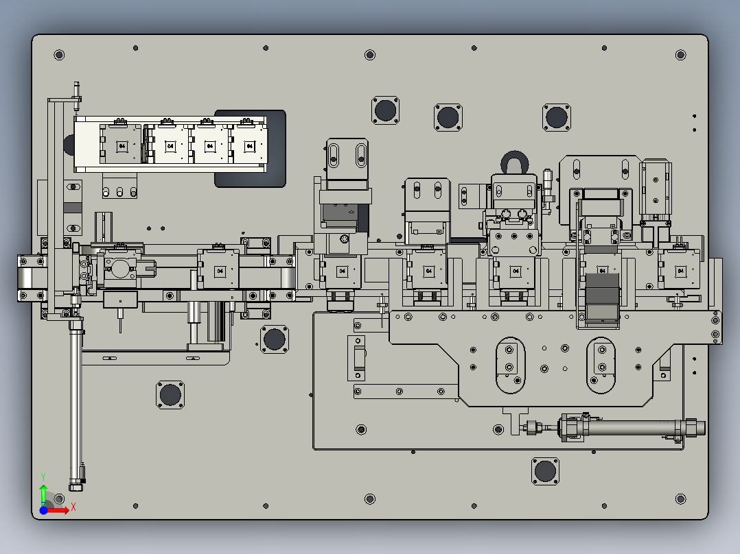 电池芯片剪切装置前视图