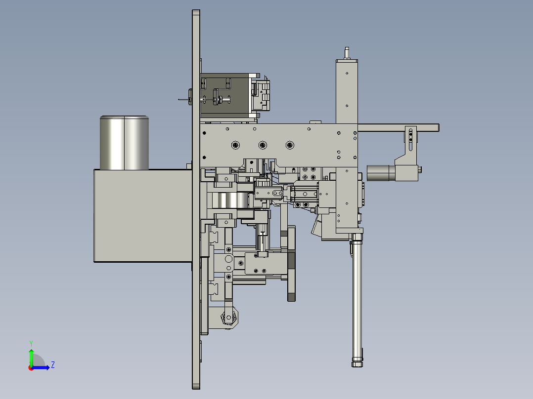 电池芯片剪切装置左视图