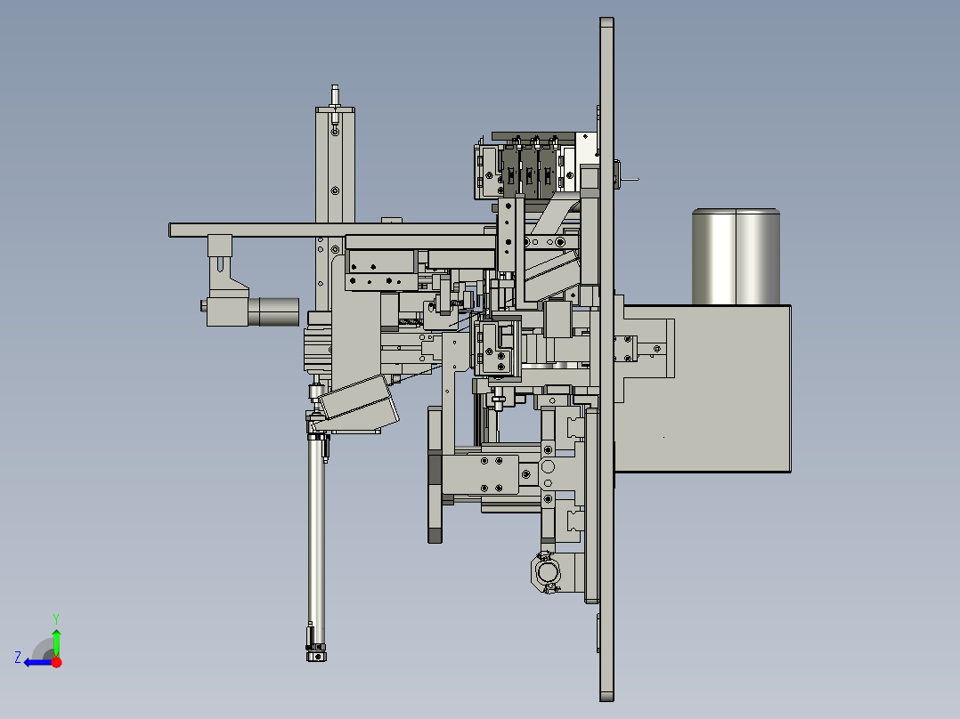 电池芯片剪切装置右视图