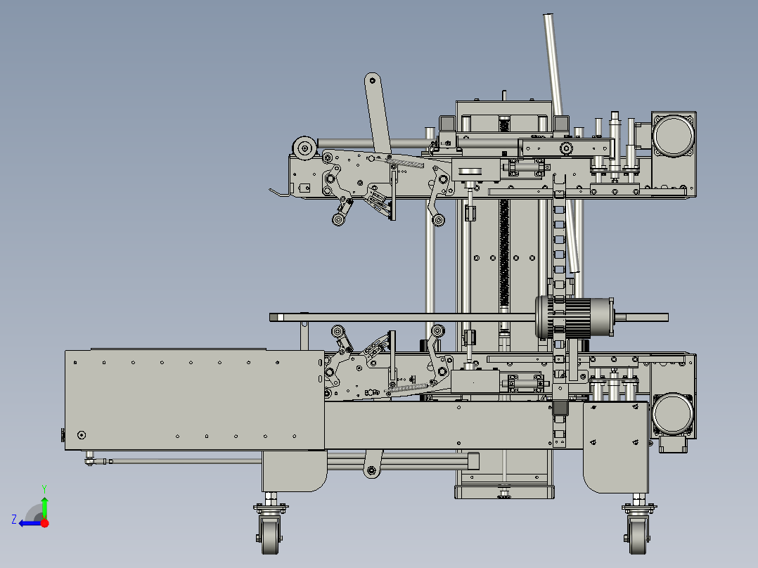 四边封板包装设备右视图