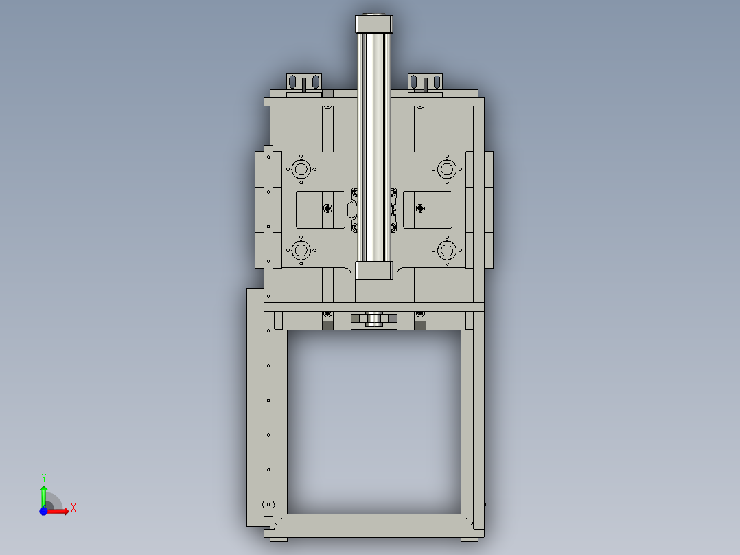 升降部份前视图