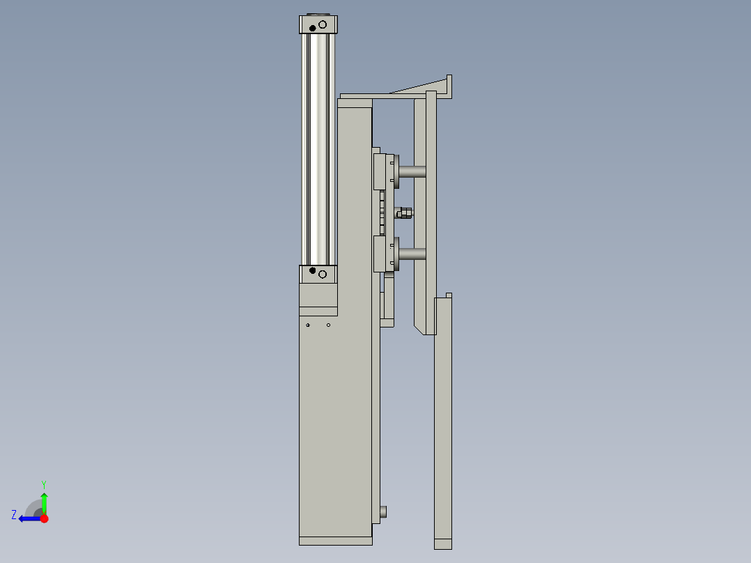 升降部份右视图