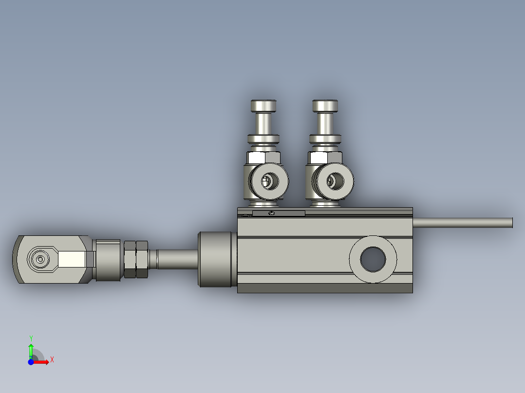 气缸MPGH12X10S(0)+(DS1-H-2)前视图