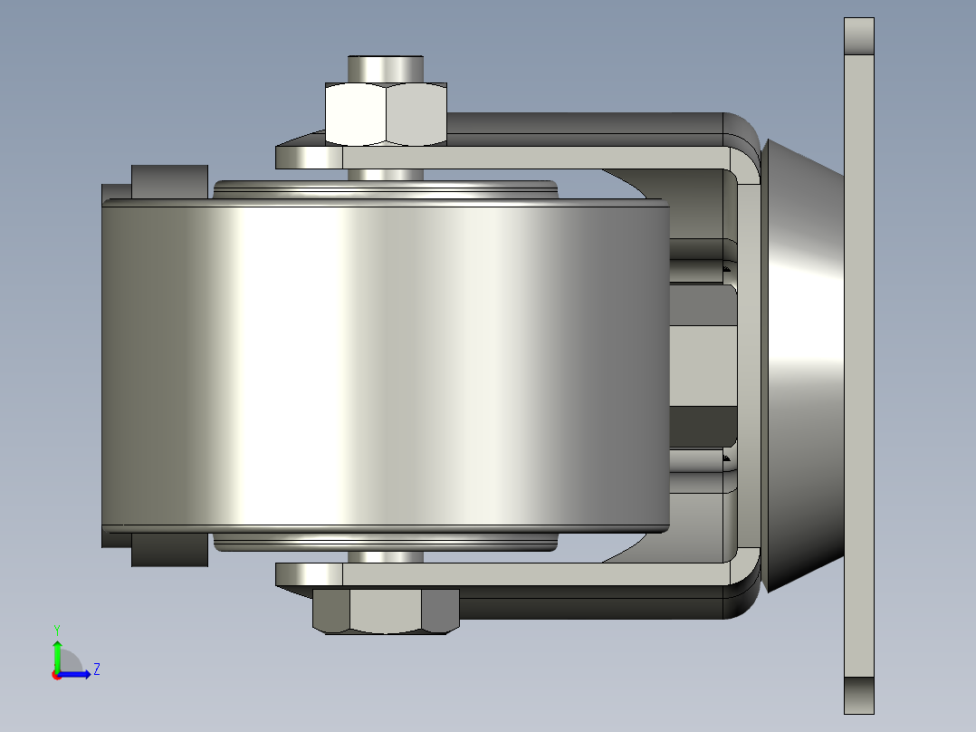 泉州卓越脚轮YZ-80B-30-001-R20左视图