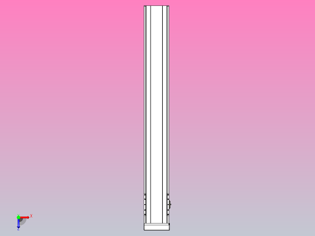 日规模组半封闭丝杆TPA-HNR-175D-2510C-L1250-MP-Y-P75-N3俯视图