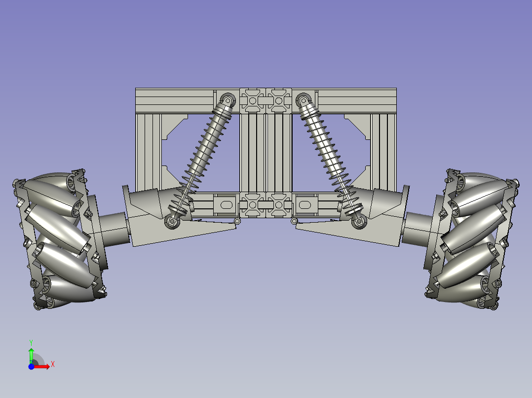 机器人减震底盘前视图