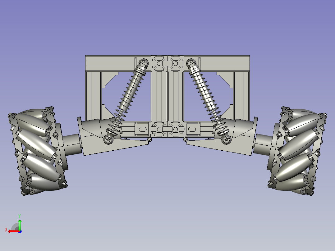 机器人减震底盘后视图