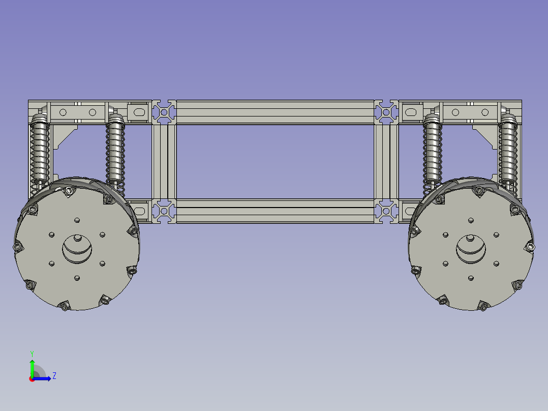 机器人减震底盘左视图