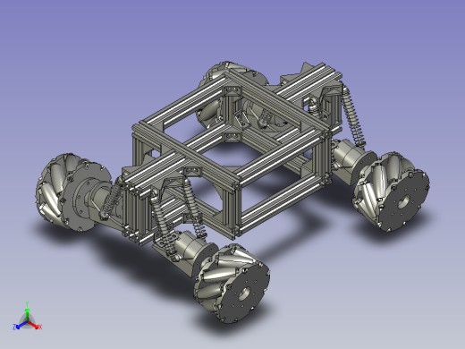 机器人减震底盘正等轴测缩略图