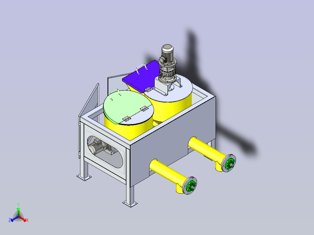 一款自动喂料机3D图纸主视图