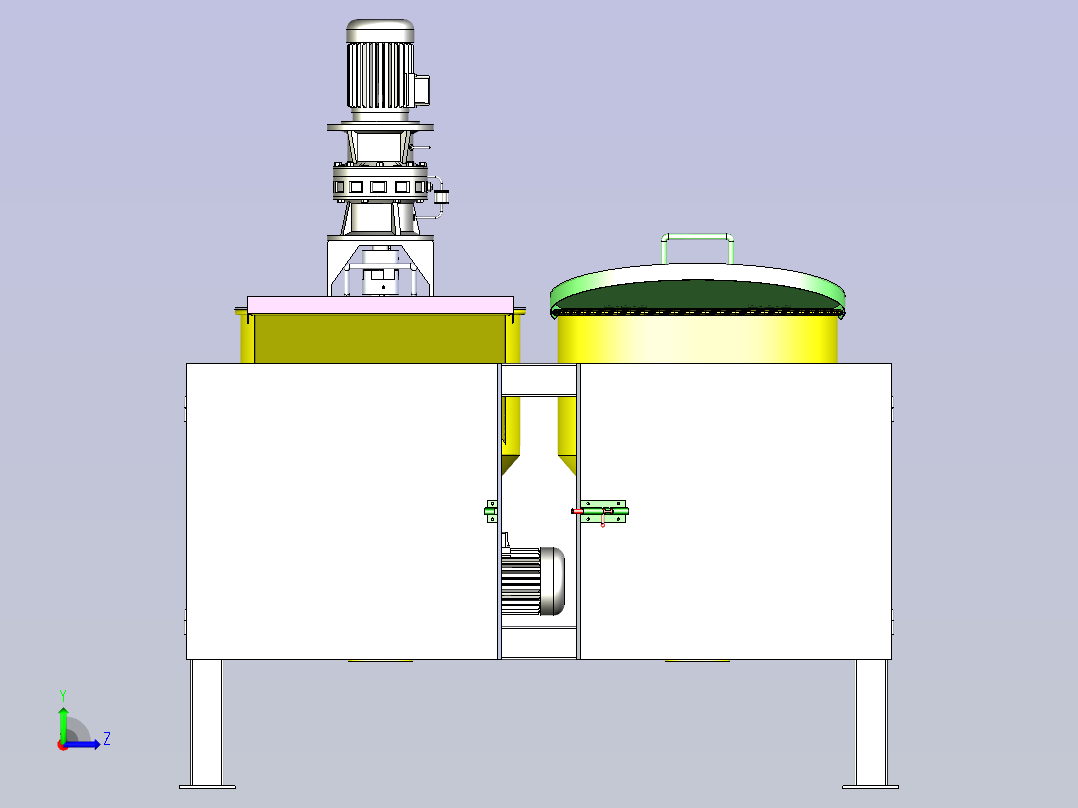 一款自动喂料机3D图纸左视图