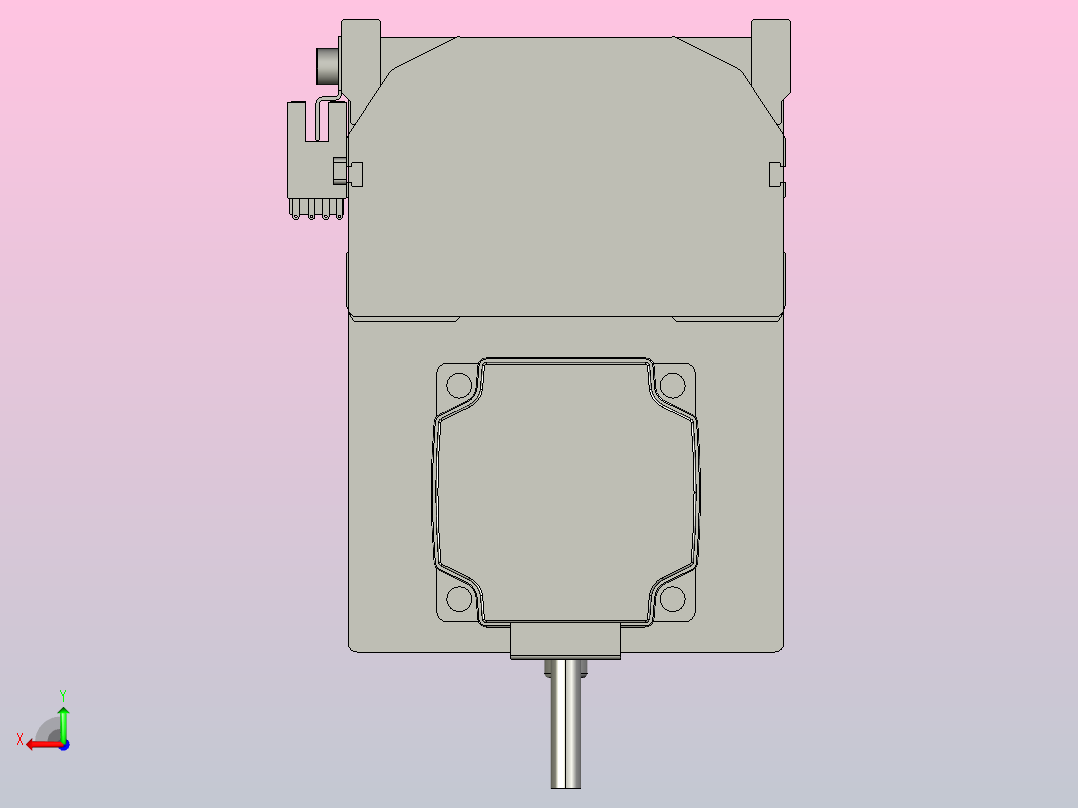 SYS12-600-BM-200W滚珠花健、支撑座、滚珠丝杠、交叉导轨、直线模组.STEP后视图