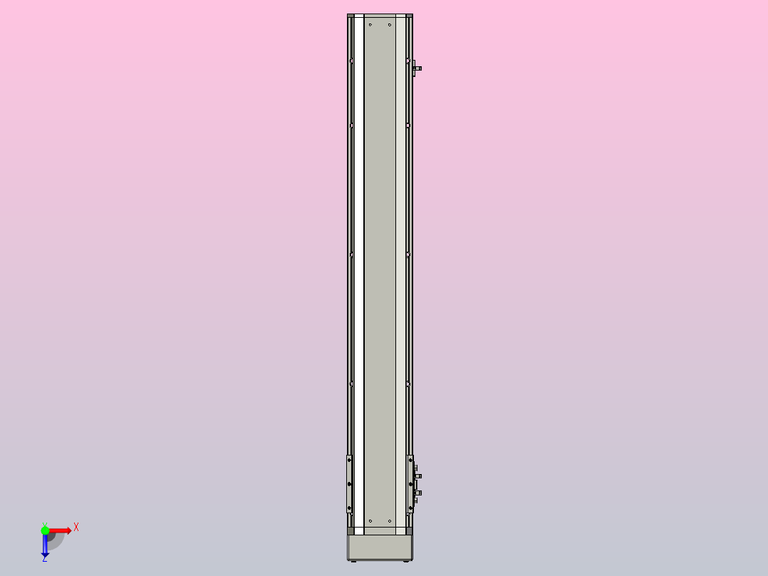 SYS12-600-BM-200W滚珠花健、支撑座、滚珠丝杠、交叉导轨、直线模组.STEP俯视图