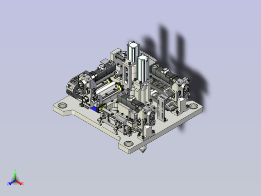一款汽车丝杆变位测量压持机构