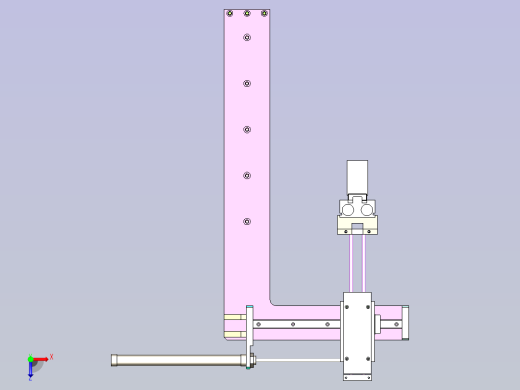 气缸机械手取放料夹取产品机构3D图俯视缩略图