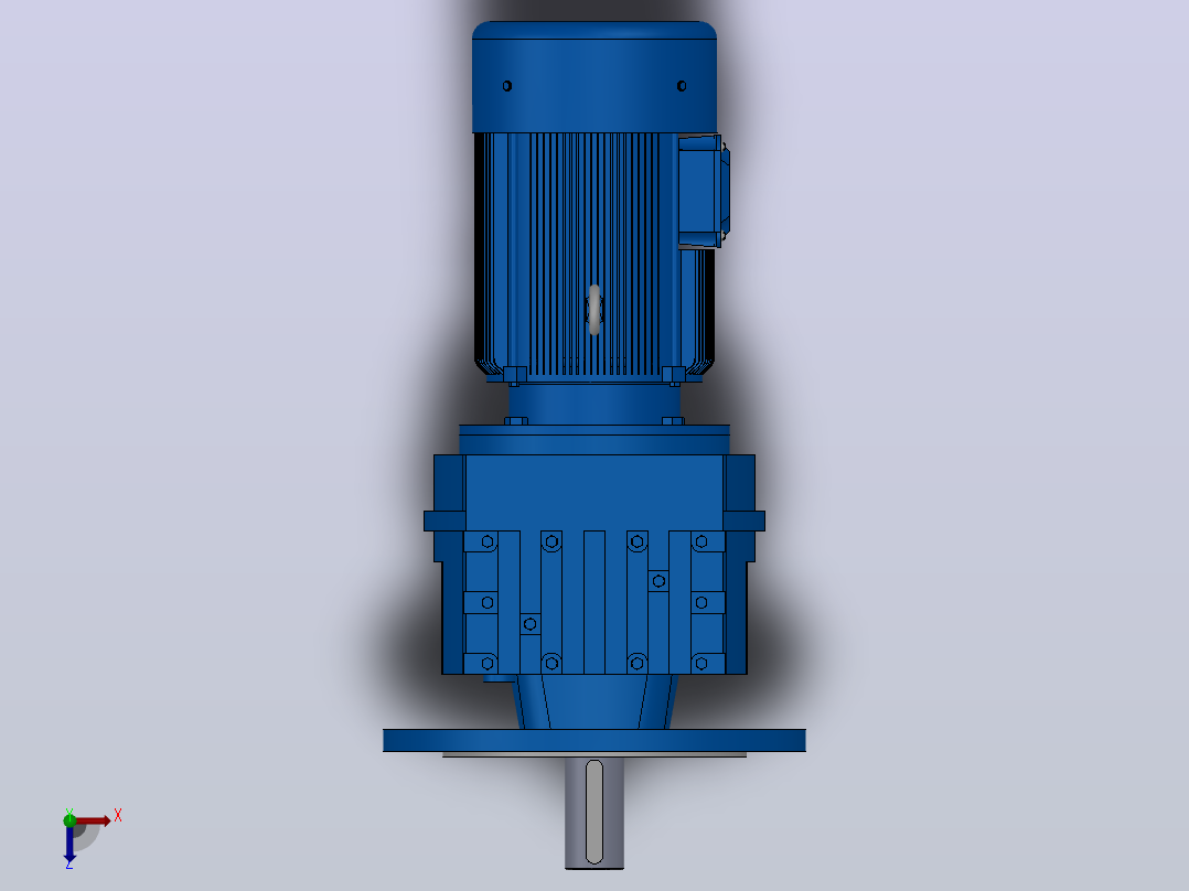 RF57法兰轴伸式安装斜齿轮减速机RF57-Y0.37-4P-71-M1-0°-Φ250俯视图