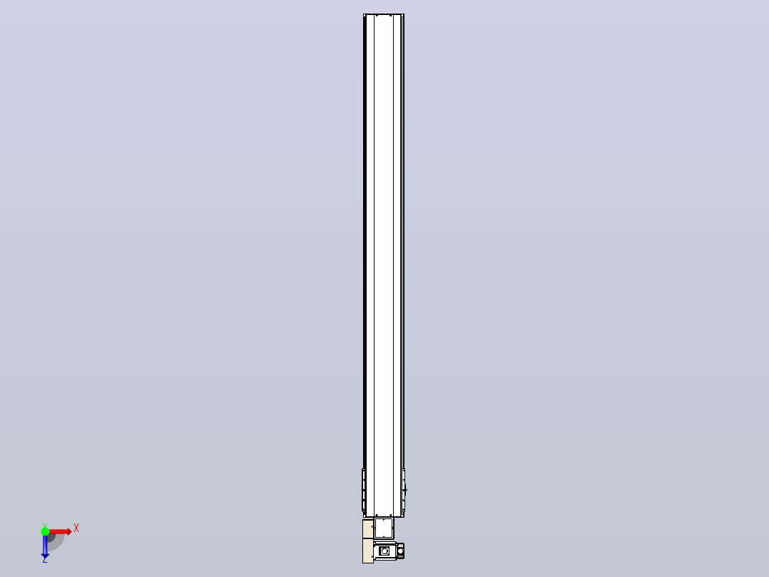 皮带直线轴半封闭可选导轨TPA-HNB-220D-176-L2300-ML-C-P1K-N3俯视图