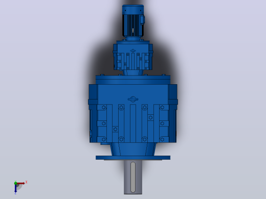 RF147R77法兰轴伸式组合型斜齿轮减速机RF147R77-Y0.18-4P-63-M1-0°-Φ450俯视缩略图