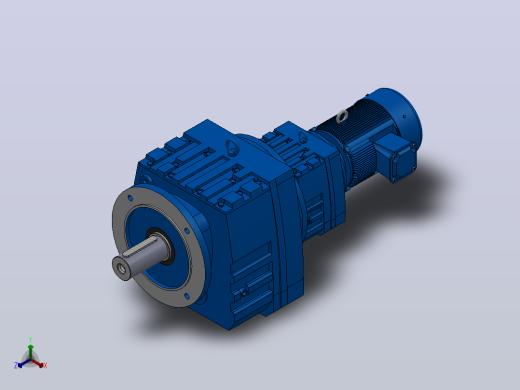 RF107R77法兰轴伸式组合型斜齿轮减速机RF107R77-Y1.1-4P-90S-M1-0°-Φ350