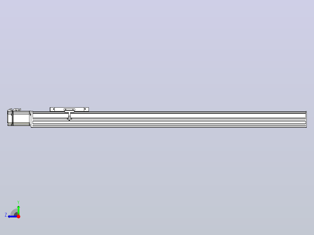 滚珠丝杠直线轴带导轨全封闭TPA-HCR-175D-2510C-L1150-M-Y-P75-N3右视图