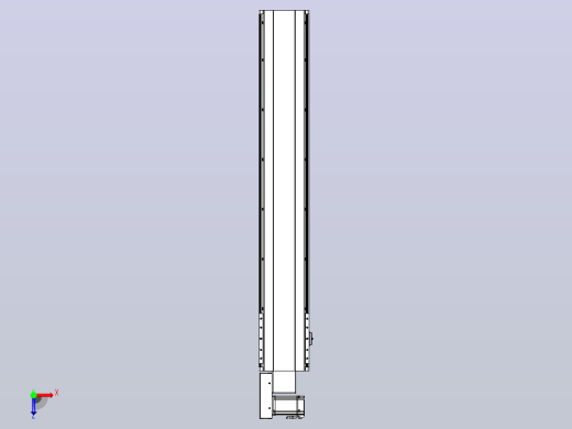 皮带直线轴半封闭可选导轨TPA-HNB-202D-140-L1100-ML-C-P75-N3俯视缩略图