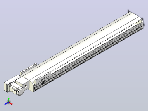 皮带直线轴半封闭可选导轨TPA-HNB-202D-140-L1100-ML-C-P75-N3正等轴测缩略图