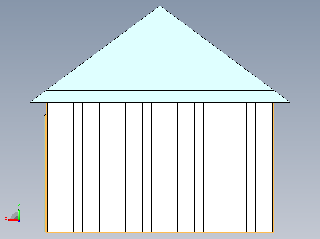 小屋后视图