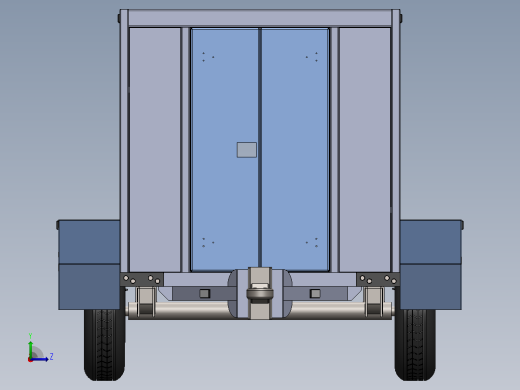 机场行李推车 _行李拖车（GSE）_ 3D模型左视缩略图
