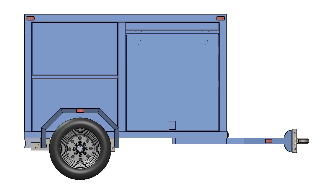 机场行李推车 _行李拖车（GSE）_ 3D模型