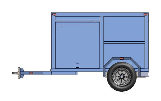 机场行李推车 _行李拖车（GSE）_ 3D模型缩略图