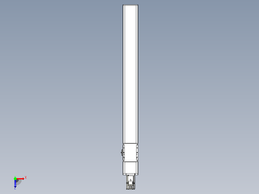滚珠丝杠直线轴带导轨全封闭TPA-HCR-105D-1610C-L900-M-C-P40-N3俯视图