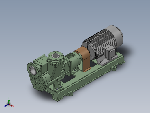 FZB型氟塑料合金自吸泵[80FZB-45L]正等轴测缩略图