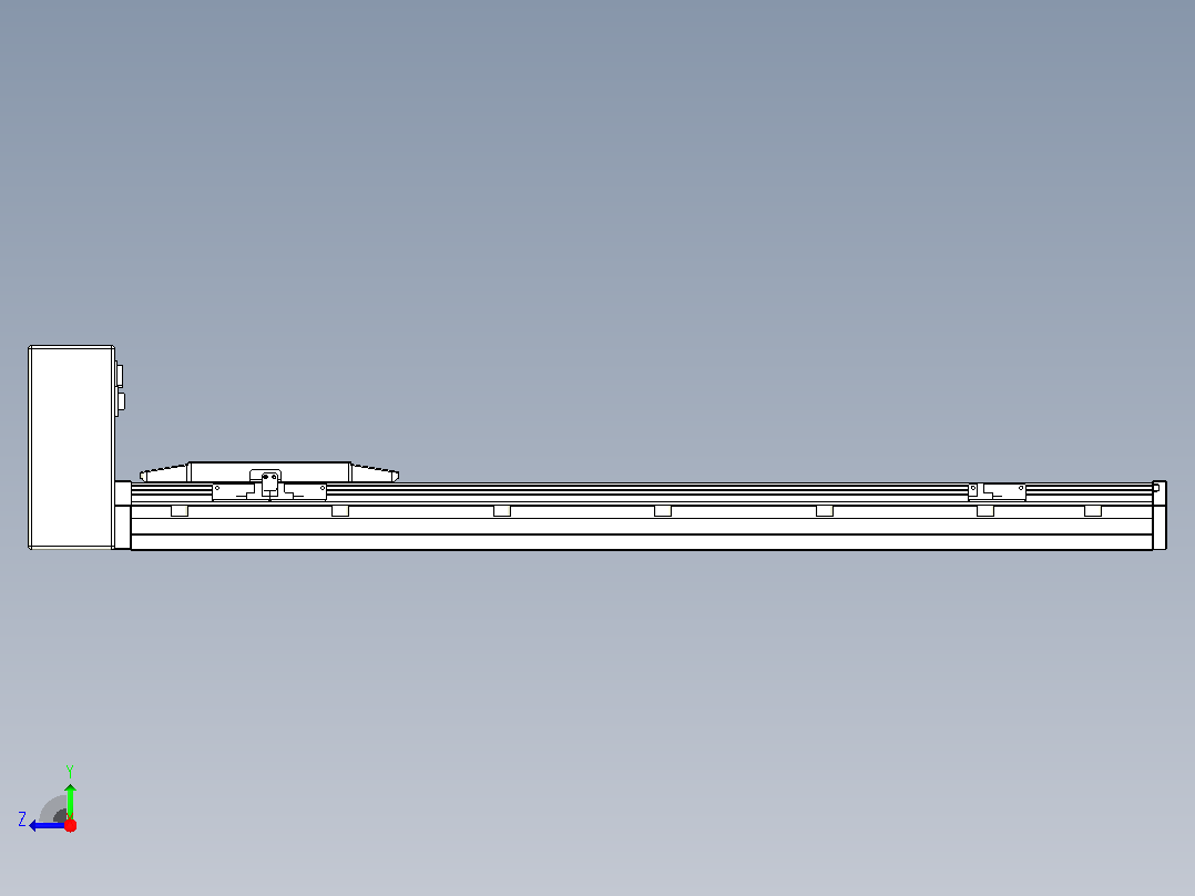 机器人皮带驱动直线轴TPA-GCB-150-P80-L650-RU-M75-N3右视图