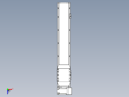 机器人皮带驱动直线轴TPA-GCB-150-P80-L650-RU-M75-N3俯视缩略图