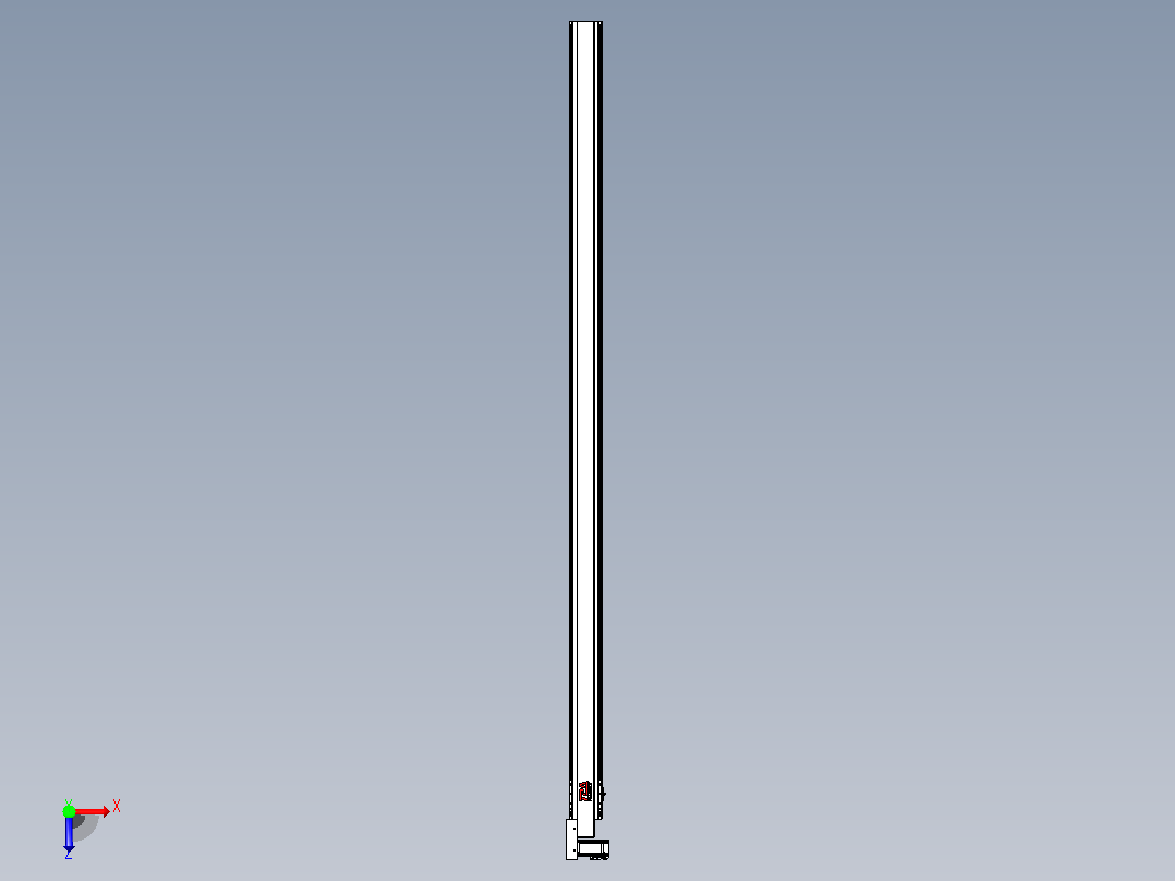 皮带直线轴半封闭可选导轨TPA-HNB-120D-110-L2700-ML-C-P40-N3俯视图