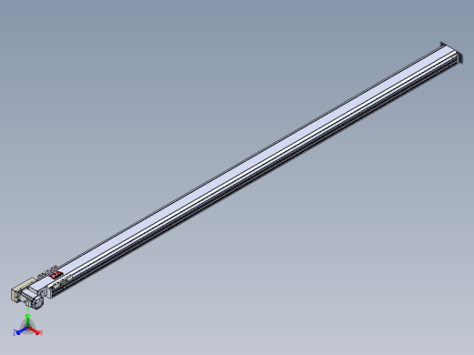 皮带直线轴半封闭可选导轨TPA-HNB-120D-110-L2700-ML-C-P40-N3正等轴测缩略图